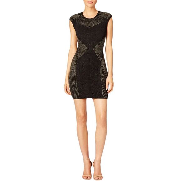 RVN Golden Hour Sheath Mini Black Dress Size 4 MSRP: $450 - Picture 2 of 10